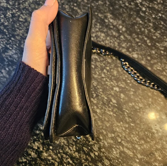 Rebecca Minkoff Black Quilted Leather Crossbody Bag w/ Gunmetal Hardware - Picture 3 of 11